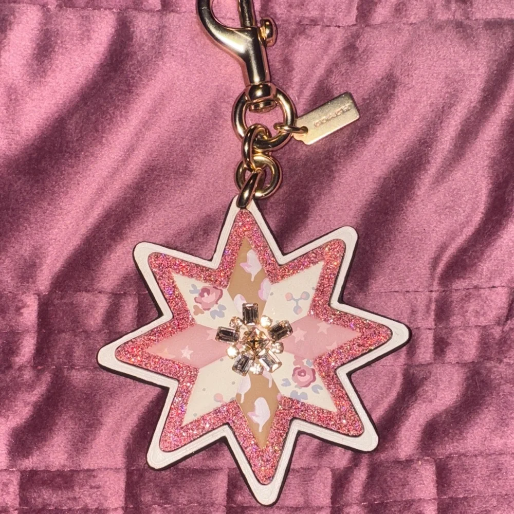 Coach mixed patch work work fob/key chain. F40702. Rare! NWOT. - Picture 4 of 16